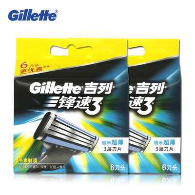 

Gilleette Mach 3 Safety Razor Blades For Men Shaving 6 Baldes 2 Brands Blades To Shave