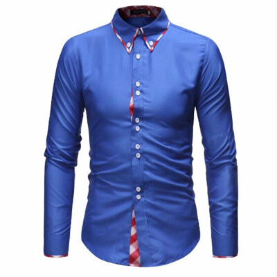 

2018 mens shirt fashion business casual shirt mens clothes brand dress shirt high quality Solid color shirt camisa masculina