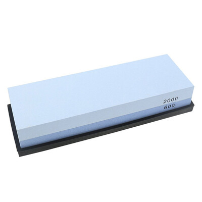 

UpperX 6002000 Grit Combination Corundum Whetstone Knife Sharpening Stone 2-sided Sharpener with Non-slip Silicone Base
