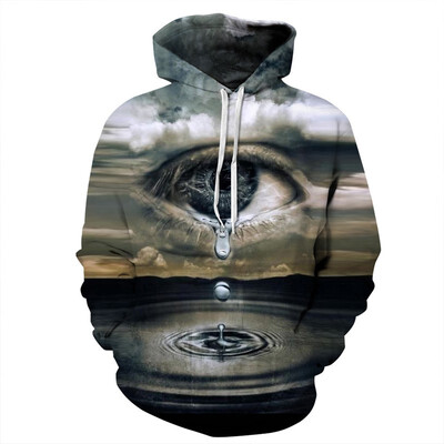 

QYDM0133Mens Hoodie 3D Printed Women Pullover Sweater