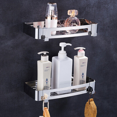 

YOUQIN YOUQIN bathroom bathroom rack free punch 304 stainless steel suction wall storage rack bathroom toilet square single layer