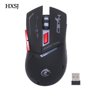 

HXSJ X30 2400DPI 24GHz Wireless Optical Backlit Game Mouse with USB Receiver