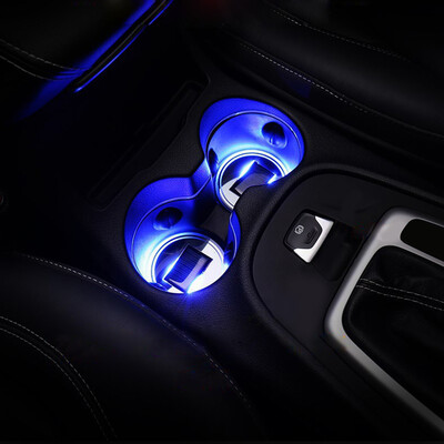 

BRELONG Solar Powered LED Cup Mats Car shiny coasters 72cm 2PCS