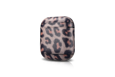 

icarer for AirPods Case Top Genuine Leather Case for Apple Airpods Luxury Leopard print Design Protective Case Cover