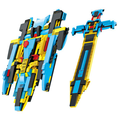 

COGO) four holy sword-type interstellar warships two fit swords together three-dimensional fight into the building blocks children's building blocks educational toys boy intellectual building blocks 15201