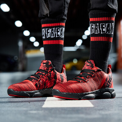 

Jordan male basketball shoes breathable wear-resistant cushioning trend boots XM4580112 Aurora red black 405