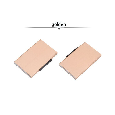 

New brand name box aluminum alloy credit card anti degaussing automatic pop up bank card clip metal clip