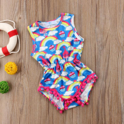 

Summer Newborn Baby Girl Rainbow Romper Bodysuit Jumpsuit Outfit Sunsuit Clothes
