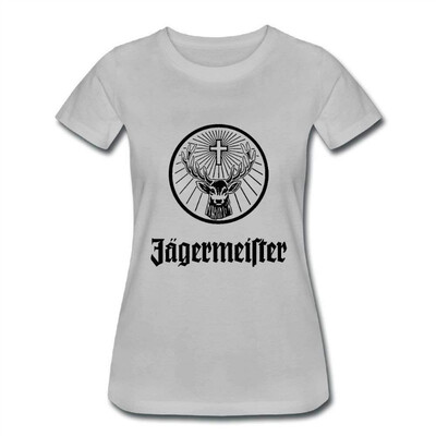 

Ronald  Richardson Womens Summer Fashion Cool Jagermeister Logo T-Shirt Tee Gray