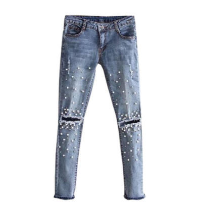 

Women Stretch Ripped Skinny High Waist Denim Pants Jeans Leggings 6 8 10 12 14