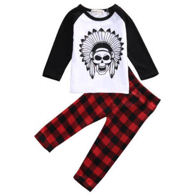 

AU Newborn Kids Baby Boys Girls Cute Tops RomperLong Pants Outfits Cotton Cloth
