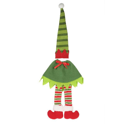 

Elf Cloth Style Christmas Wine Bottle Cover Champagne Wrap Hat Clothes Christmas Party Decoration Ornaments