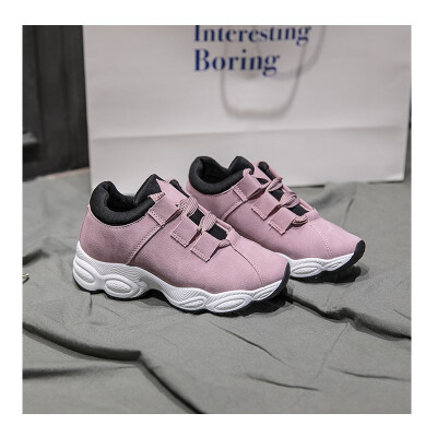 

2018 fashion sports womens shoes Korean version of Harajuku style new social womens shoes wild student casual shoes