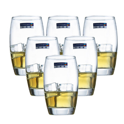 

Jingdong supermarket] Le Meiya Luminarc 350 ml 6 loaded Satin glass cup cup transparent