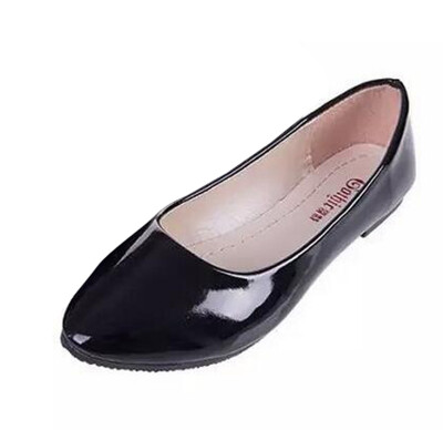 

Women Pointy Toe Shoes Faux Leather Candy Color Casual Flat Ballet Dress Loafer