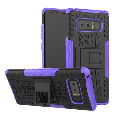 

Fivice Samsung Note 8 Case TPU anti-fall tire pattern back clip bracket phone case