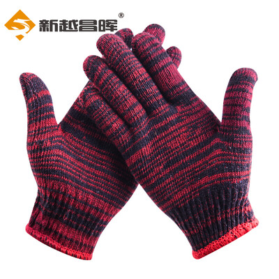 

Xinyue Changhui labor insurance gloves thick wear-resistant protective gloves line gloves flower cotton yarn gloves labor industrial site work gloves 24 B11422