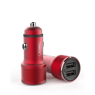 

JOWAY Car Charger JC63 Dual USB Output 5V 24A Aluminum Alloy Metal Car Charger Potable Car Truck use for Mobile Phones