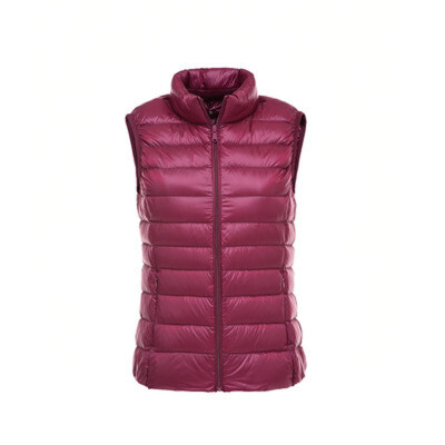 

2018New Autumn Women White Duck Down Vest Ultra Light Down Vest Jacket Winter Slim Sleeveless Coat