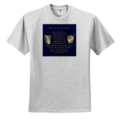 

777images Designs Breastplate Shield Swords - T-Shirts - Adult Birch-Gray-T-Shirt 5XL