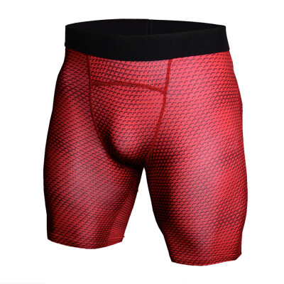 

Crocodile Grain Printing Quick Drying Elastic Gym Sports Running Tight Shorts Underwear for Men