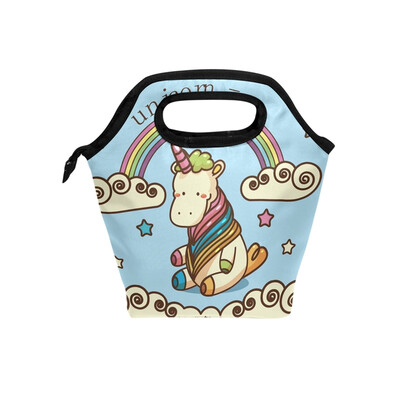 

Lunch Bag Tote Bag Rainbow Unicorn Travel Picnic Organizer Lunch Holder Handbags Lunch Bag Box for Office