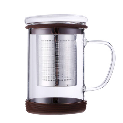 

Jingdong Supermarket] Youjia stainless steel filter glass Han think cup 400ML brown U-2017-Z