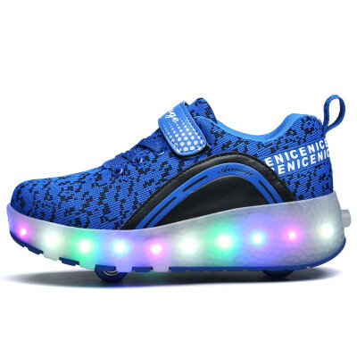 

2018 Heelys LED Light Sneakers with Wheel Boy Girl Roller Skate Casual Shoe with Roller Girl Zapatillas Zapatos