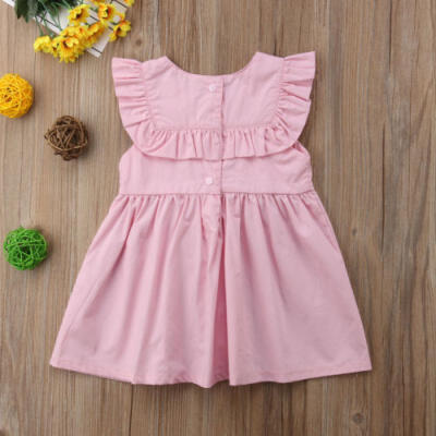 

USA Toddelr Kids Baby Girl Sister Matching Ruffled Jumpsuit Romper Dress Outfits