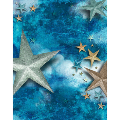 

Blue Starry Sky Photo Backdrop 57FT Vinyl Fabric Cloth Digital Printing Photo Background s-2126
