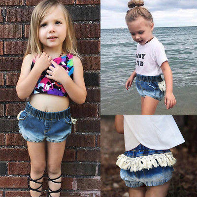 

Fashion Toddler Kids Boy Girl Short Denim Pants Shorts Baby Trousers Bottoms