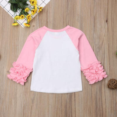 

Toddler Kids Baby Girls Long Sleeve Floral Tops Tee Shirts Blouse Cotton Clothes