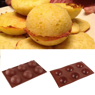 

New 2.5" Dia Half Ball Sphere Dessert Cake Muffin Pastry Jello Silicone Mold