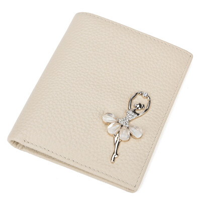 

Scarecrow MEXICAN Women&39s Wallets Sweet Porcelain Cushion Cowhide Wallets Wallets Twins Two Wallets Ballet Girls MXD30494L-04 Rice White