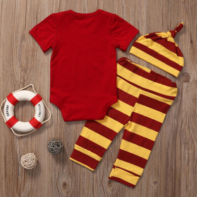 

Newborn Baby Boy Outfits Harry Potter Bodysuit RomperPantsHat Clothes 3PCS Set