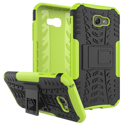 

Fivice Samsung A7 2017 Case TPU anti-fall tire pattern back clip bracket phone case