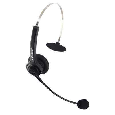 

YAY VE30D-MV Call Center Operator Binaural Headset Telephone Headset Adjustable Volume Size&Mute Function
