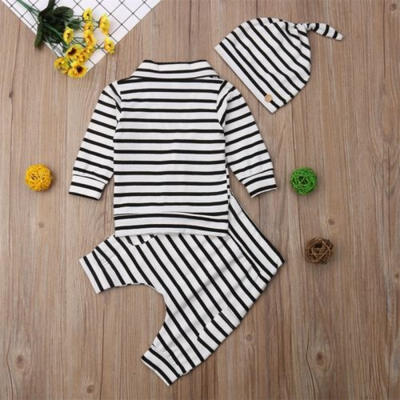 

3pcs Newborn Toddler Infant Baby Boy Girl Clothes T-shirt TopsPants Outfits Set