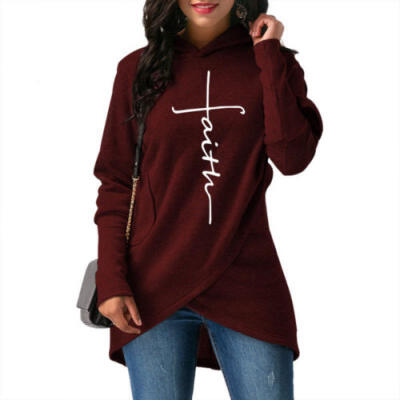 

UK STOCK Ladies Women Winter Hoodies Hooded Sweatshirt Jumper Pullover Coat Tops