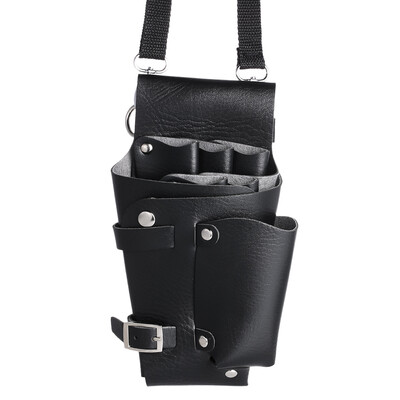 

Barber Holster PU Leather Pouch Holder Rivet Hair Scissor Bags Clips Waist Shoulder Belt