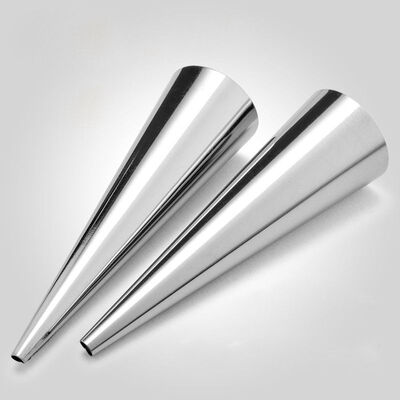 

UpperX 5pcs DIY Baking Cones Stainless Steel Spiral Baked Croissants Tubes Horn Pastry Roll Cake Mold Bakeware