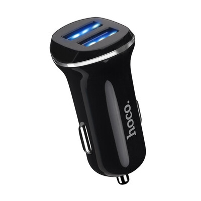 

HOCO Dual Output USB Car Charger For Iphone X 8 7 Plus Universal mobile phone USB Adapter For Samsung S6 S5 2 USB Cigar Socket