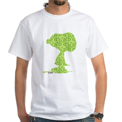 

CafePress - Snoopy Clover Pattern T-Shirt - 100 Cotton T-Shirt White