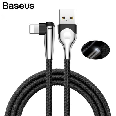 

Baseus Elbow USB Lightning Cable for Mobile Phone iphone X 8 7 6 5 Charging data transfer 24 A lightning Cable