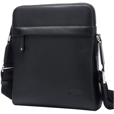 

Goldlion Goldlion male package cowhide shoulder Messenger bag business day card B112010-311 black