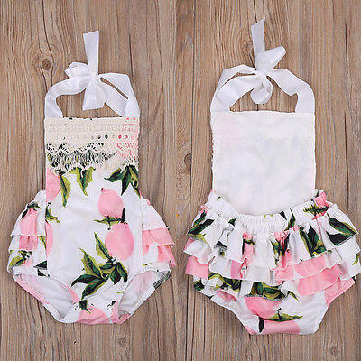 

Newborn Toddler Infant Baby Girl Foral Romper Jumpsuit Bodysuit Sunsuit Outfit Q