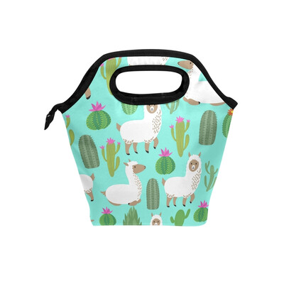 

Lunch Bag Tote Bag Sleep Green Cactus Travel Picnic Organizer Lunch Holder Handbags Lunch Bag Box for Office
