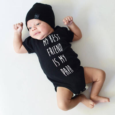 

US Stock Baby Boy Girl Clothes Short Sleeve Romper Bodysuit Jumpsuit Outfit 0-2T