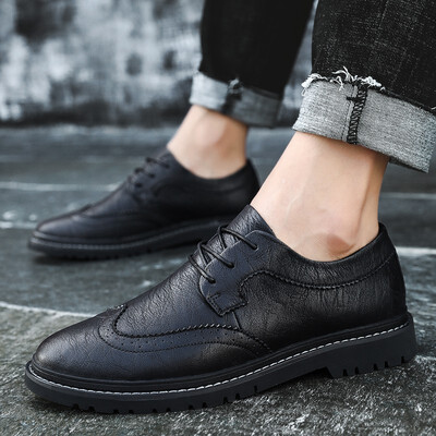

Fashion small shoes mens autumn&winter mens shoes Brock carved shoes business dress British trend low shoes