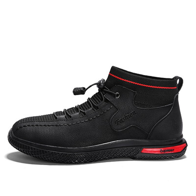 

Autumn high shoes mens Korean version of the personality a pedal set of feet casual shoes fast red people with the social mens s